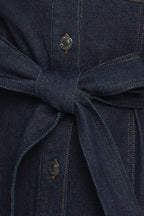 HOLIDAY DARK INDIGO DENIM MINI DRESS Flying Tomato