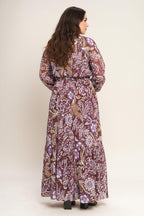 VIOLET BLOSSOM SPIRIT WOVEN MAXI DRESS Flying Tomato