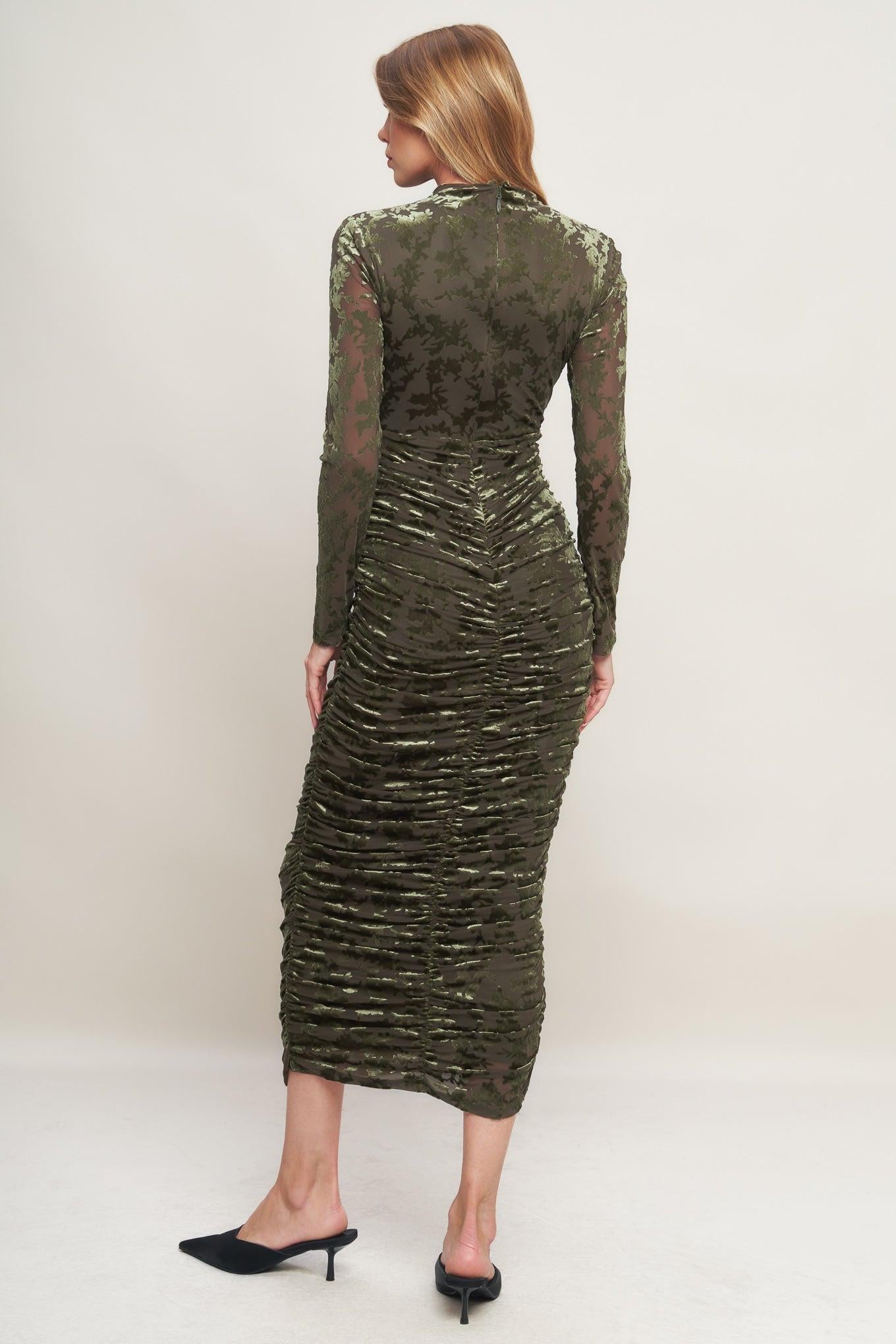 NIGHTSHADE GLAMOUR VELVET MIDI DRESS Flying Tomato