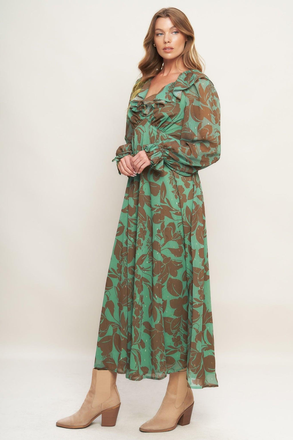 BOTANIC DREAMS WOVEN MAXI DRESS Flying Tomato