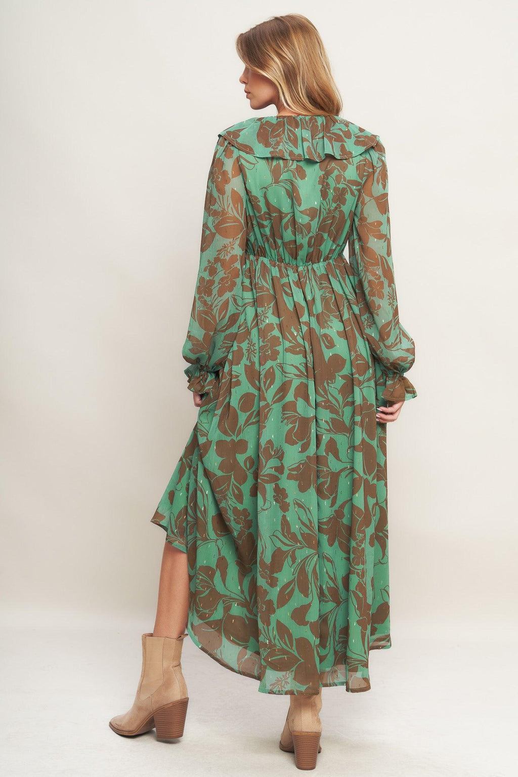 BOTANIC DREAMS WOVEN MAXI DRESS Flying Tomato