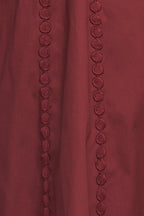 MODERN FEMME BURGUNDY WOVEN MIDI DRESS Flying Tomato