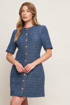 MODERN ICONIC TWEED MINI DRESS Flying Tomato