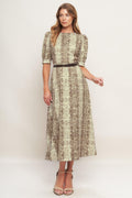 PRIMAL GRACE WOVEN MIDI DRESS Flying Tomato