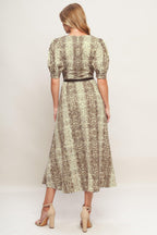 PRIMAL GRACE WOVEN MIDI DRESS Flying Tomato