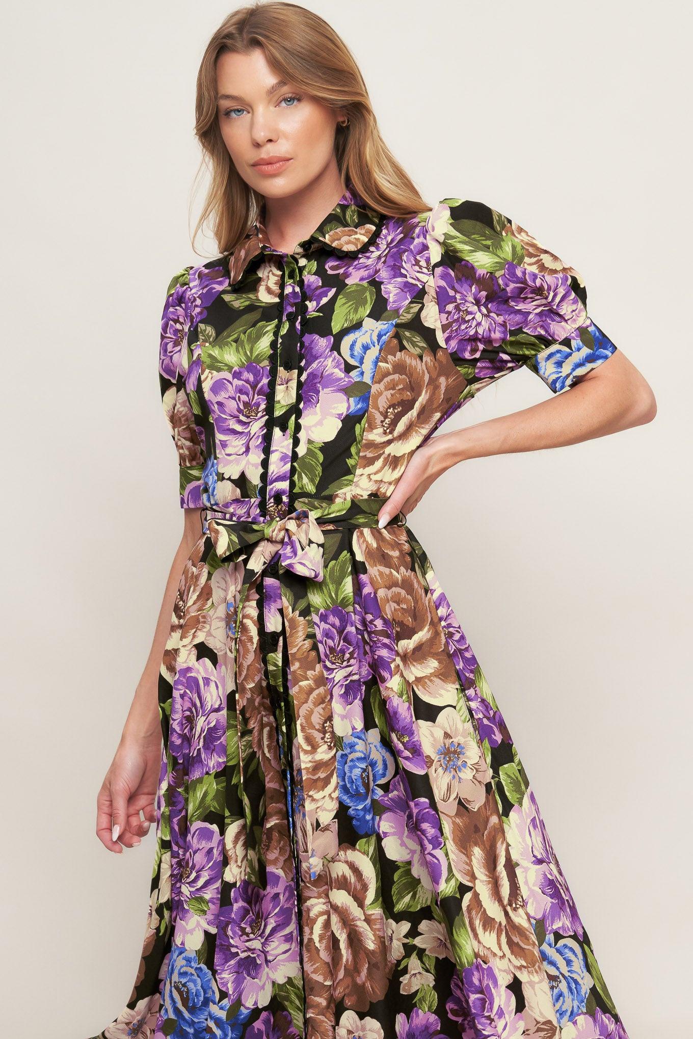 VIVID HERITAGE WOVEN MIDI DRESS Flying Tomato