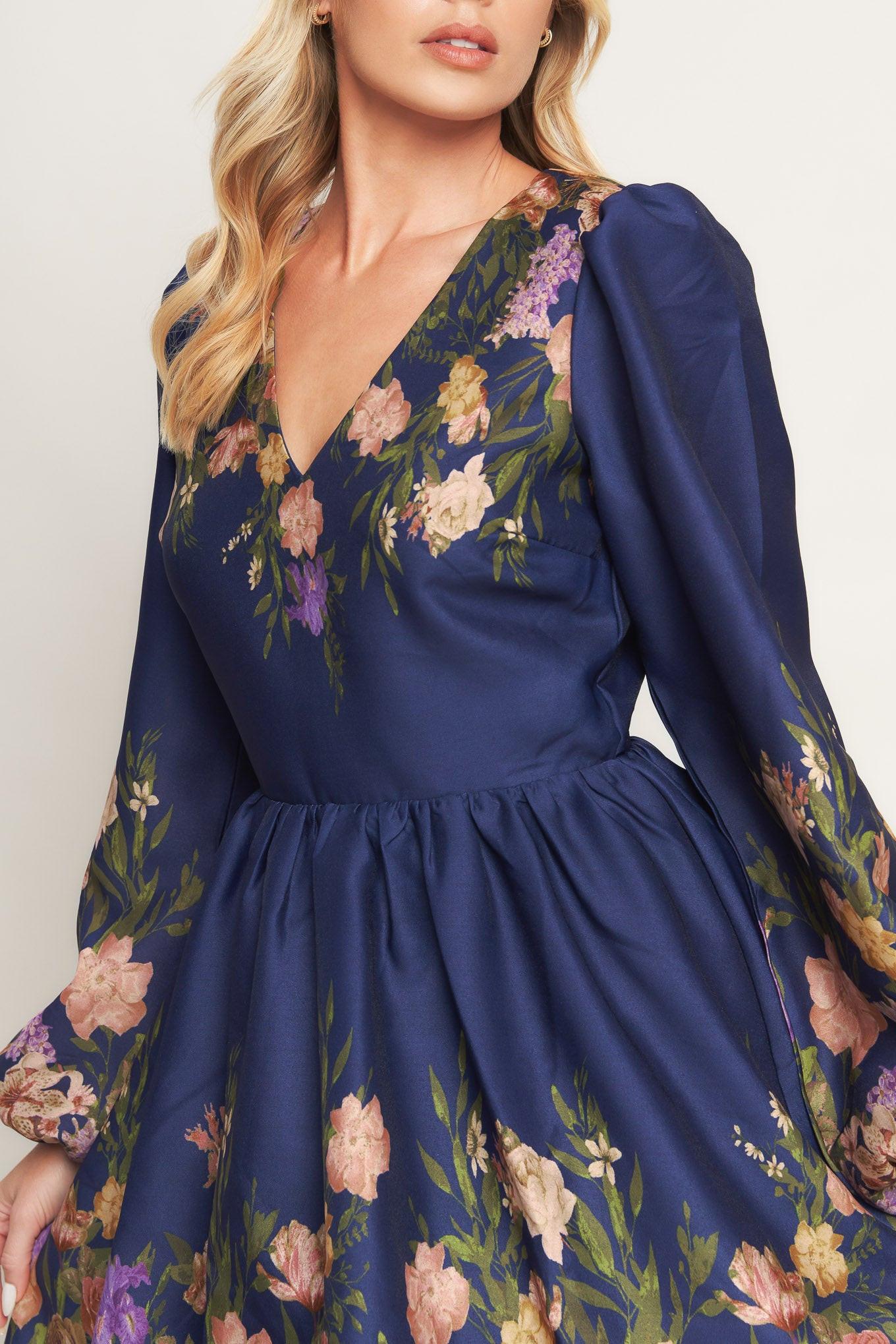 NOCTURNE IN BLOOM WOVEN MINI DRESS Flying Tomato