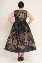 FOLIAGE WHISPER WOVEN MIDI DRESS Flying Tomato