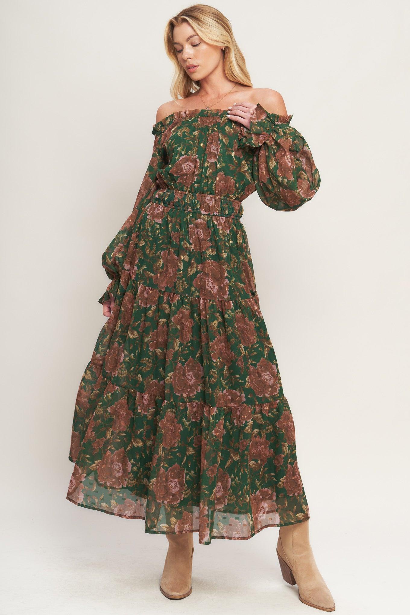 TERRACOTTA TRAIL WOVEN MIDI DRESS Flying Tomato