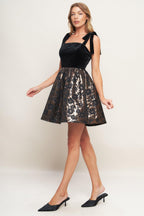CELEBRATION NIGHT VELVET WOVEN MINI DRESS Flying Tomato