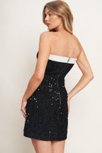 MIDNIGHT GLAM SEQUIN MINI DRESS Flying Tomato