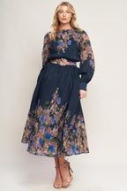 CHARMING TAPESTRY WOVEN MIDI DRESS Flying Tomato
