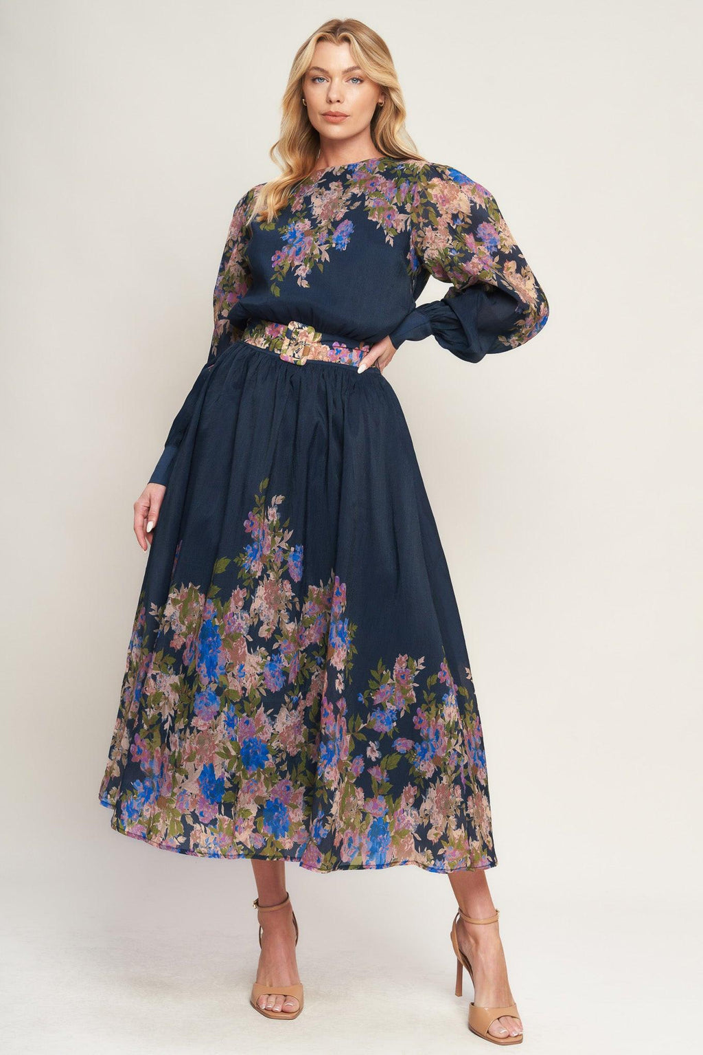CHARMING TAPESTRY WOVEN MIDI DRESS Flying Tomato