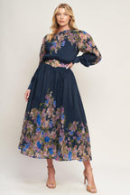 CHARMING TAPESTRY WOVEN MIDI DRESS Flying Tomato