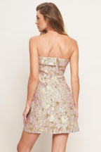 LUMIÈRE BLOSSOM WOVEN MINI DRESS Flying Tomato