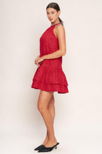 SPARKLE & SWIRL WOVEN MINI DRESS Flying Tomato