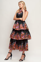 THE BOTANICAL BALLGOWN WOVEN MIDI DRESS Flying Tomato
