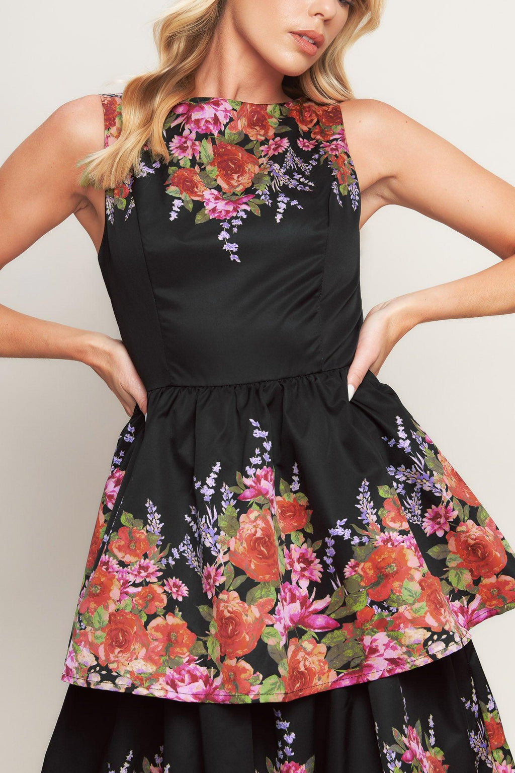 THE BOTANICAL BALLGOWN WOVEN MIDI DRESS Flying Tomato