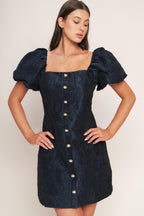 GOLDEN MOON WOVEN MINI DRESS Flying Tomato