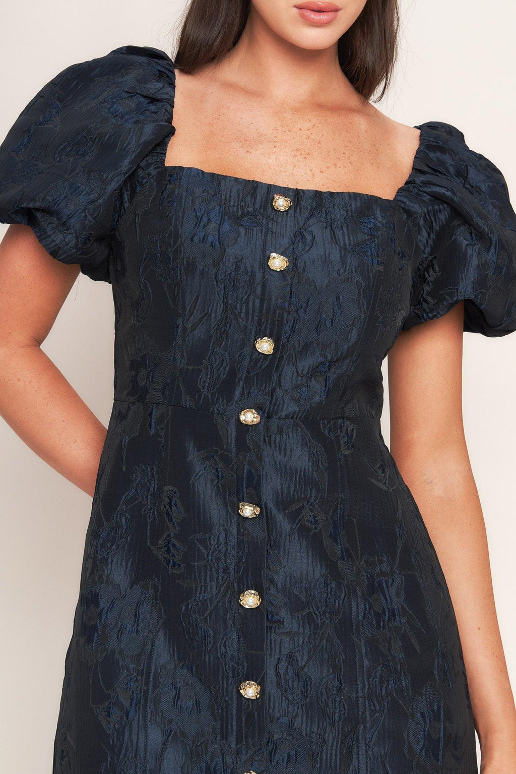 GOLDEN MOON WOVEN MINI DRESS Flying Tomato