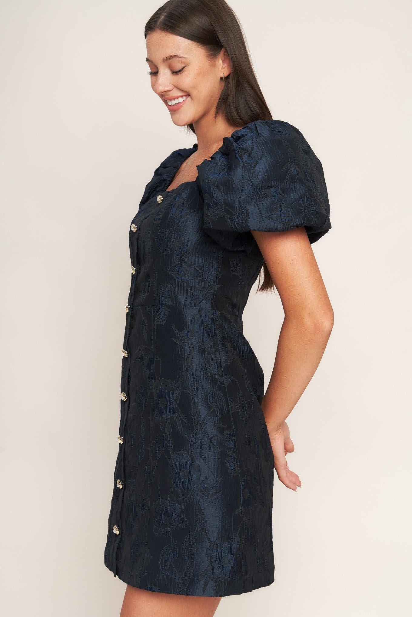 GOLDEN MOON WOVEN MINI DRESS Flying Tomato