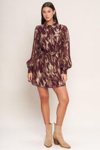 METALLIC MUSE WOVEN MINI DRESS Flying Tomato