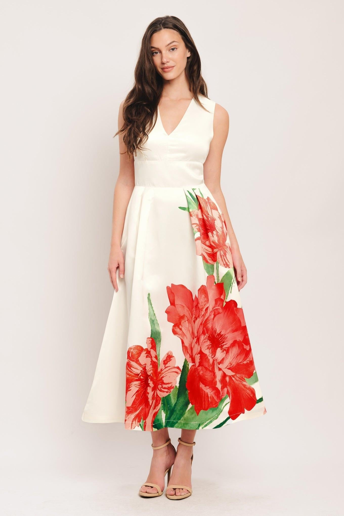 ROMANCE EDIT WOVEN MIDI DRESS Flying Tomato