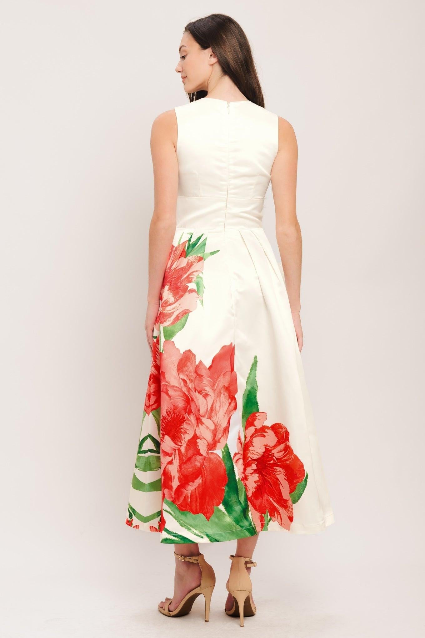ROMANCE EDIT WOVEN MIDI DRESS Flying Tomato