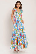 PINEAPPLE PARADISE WOVEN MAXI DRESS Flying Tomato