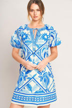 BLUE LAGOON RESORT WOVEN MINI DRESS Flying Tomato
