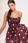 MARASCHINO CHIC WOVEN MIDI DRESS Flying Tomato