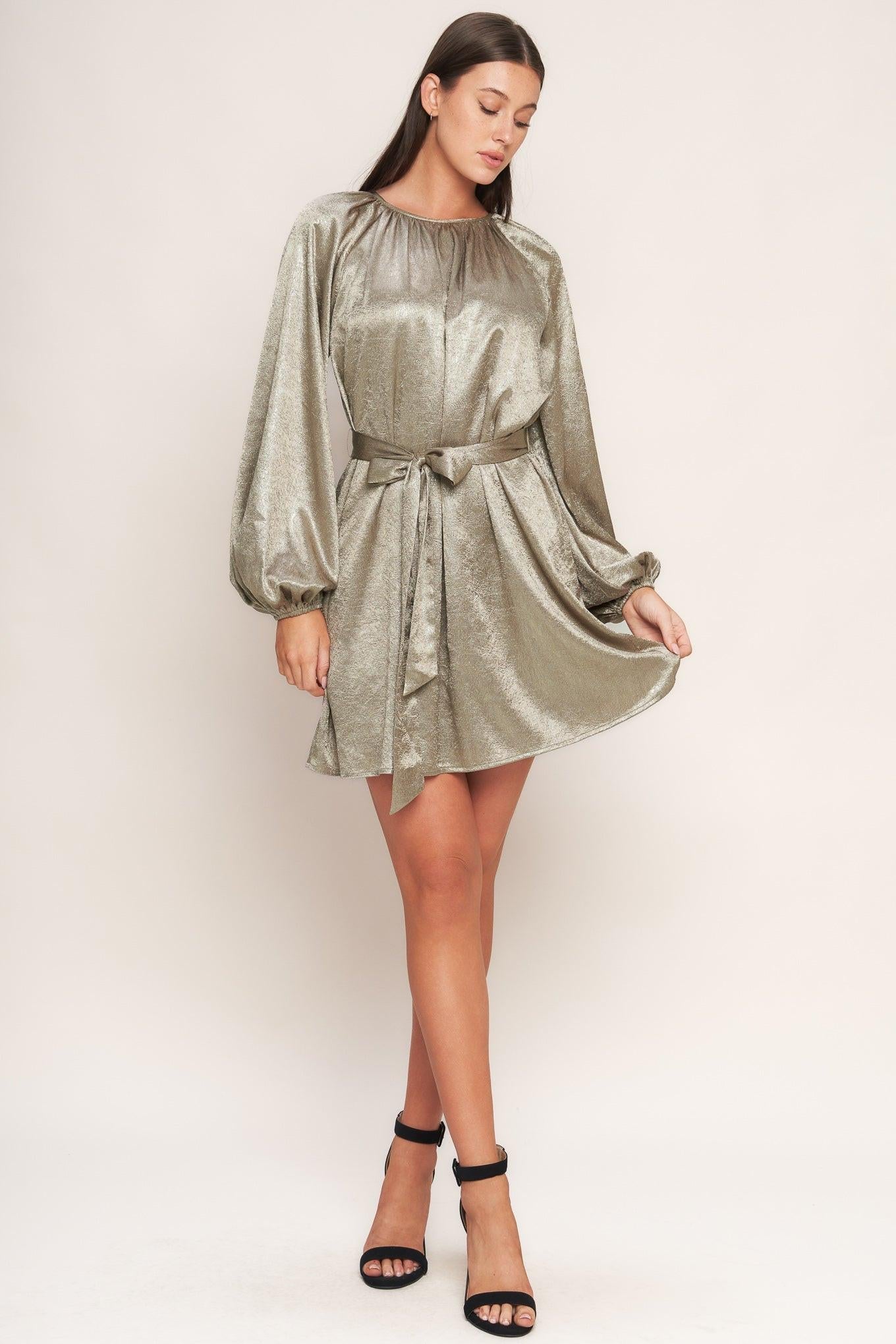 MOONRISE HAZE WOVEN MINI DRESS Flying Tomato