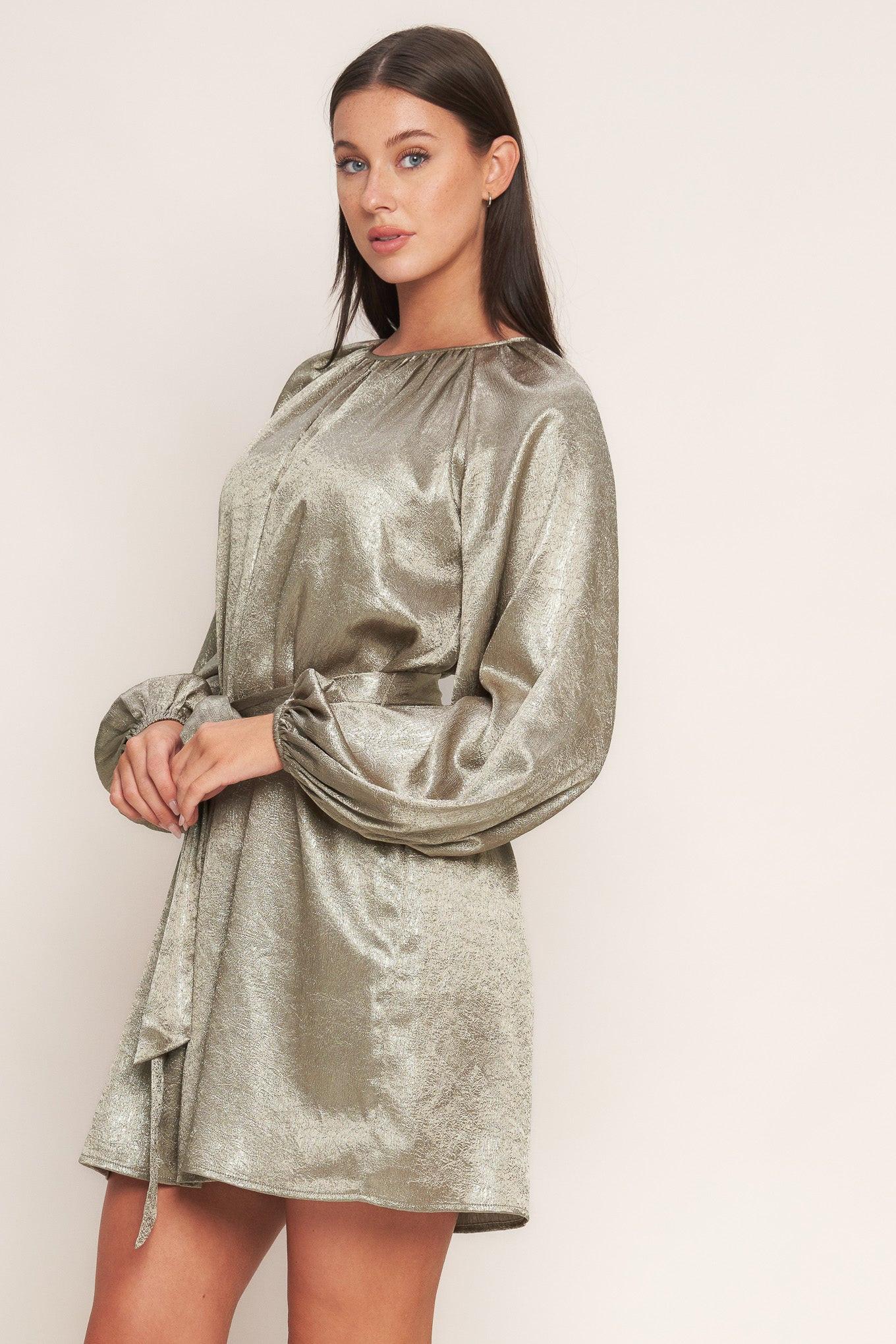 MOONRISE HAZE WOVEN MINI DRESS Flying Tomato