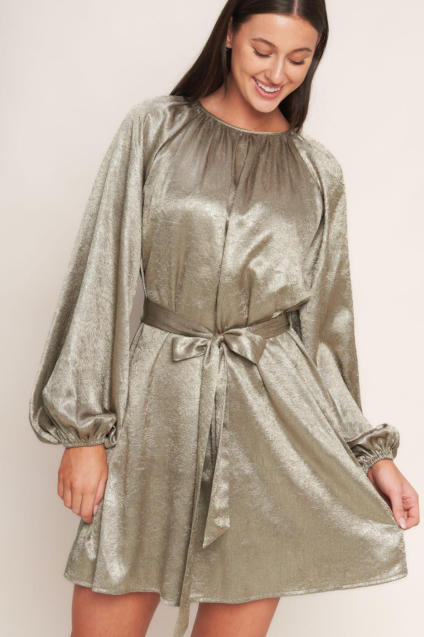 MOONRISE HAZE WOVEN MINI DRESS Flying Tomato