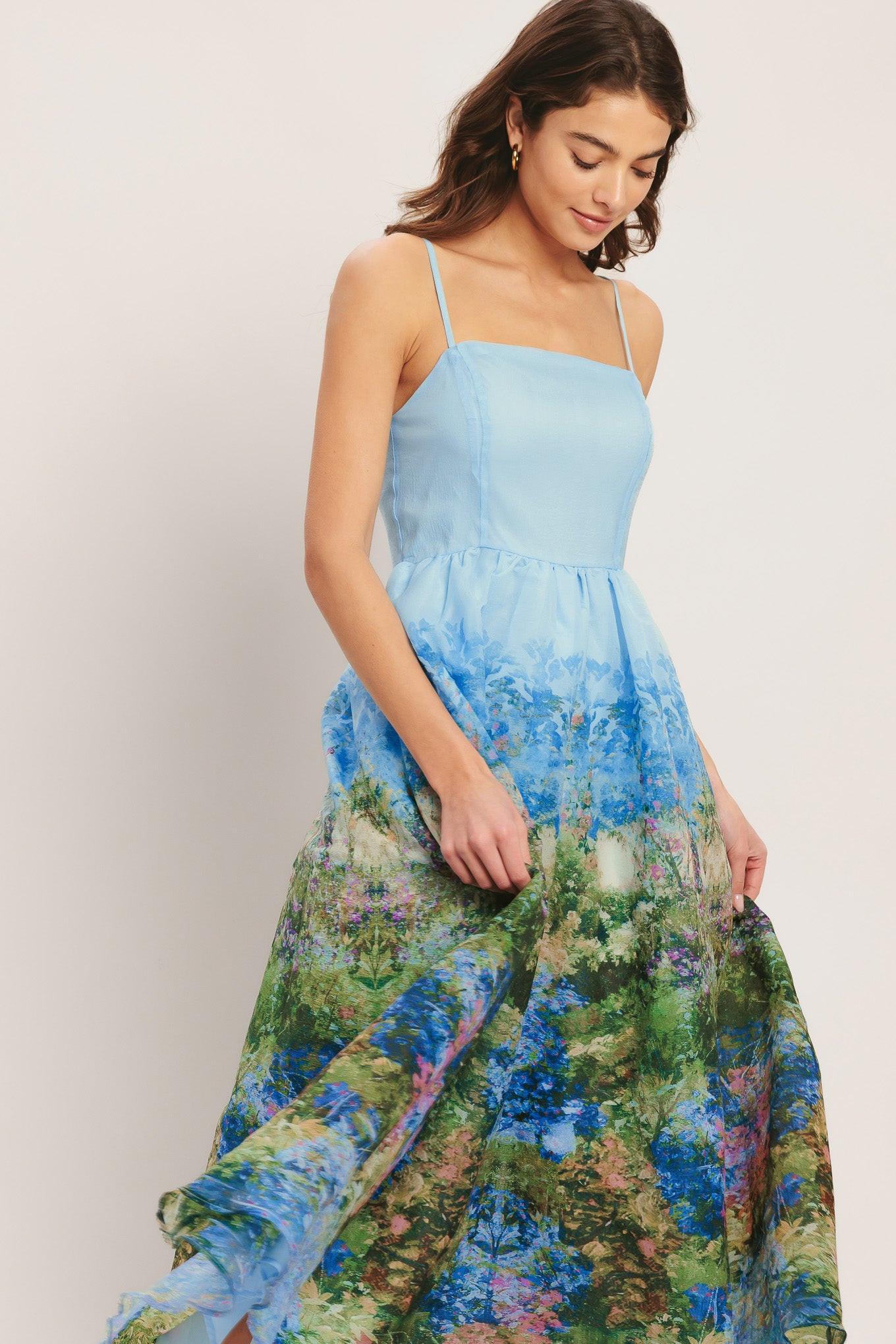 IMPRESSION GARDEN WOVEN MIDI DRESS Flying Tomato