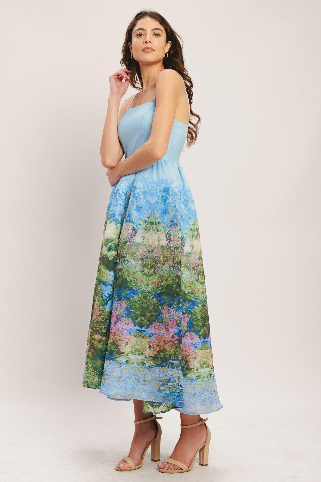 IMPRESSION GARDEN WOVEN MIDI DRESS Flying Tomato