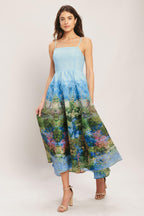 IMPRESSION GARDEN WOVEN MIDI DRESS Flying Tomato