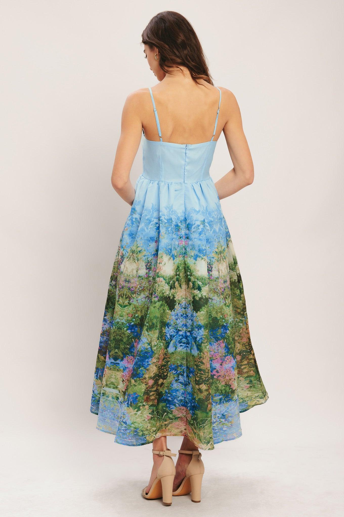 IMPRESSION GARDEN WOVEN MIDI DRESS Flying Tomato