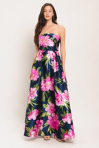 LUNA FLORA WOVEN MAXI DRESS Flying Tomato