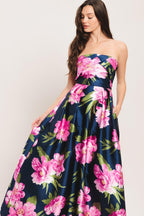 LUNA FLORA WOVEN MAXI DRESS Flying Tomato