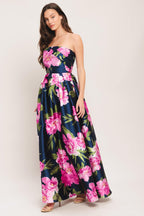 LUNA FLORA WOVEN MAXI DRESS Flying Tomato