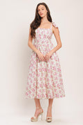 PETALS & PROMISES WOVEN MIDI DRESS Flying Tomato