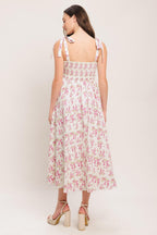 PETALS & PROMISES WOVEN MIDI DRESS Flying Tomato