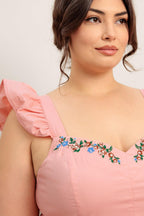 BLUSHED WITH LOVE WOVEN MIDI DRESS Flying Tomato