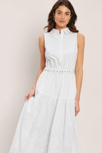 HAMPTONS SUMMER WOVEN MIDI DRESS Flying Tomato
