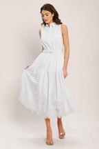 HAMPTONS SUMMER WOVEN MIDI DRESS Flying Tomato