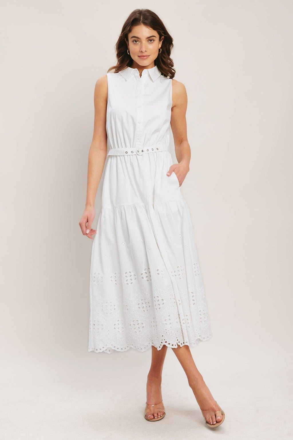 HAMPTONS SUMMER WOVEN MIDI DRESS Flying Tomato