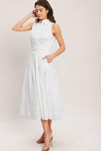 HAMPTONS SUMMER WOVEN MIDI DRESS Flying Tomato