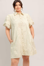 BREATHABLE WEAVE WOVEN MINI DRESS Flying Tomato