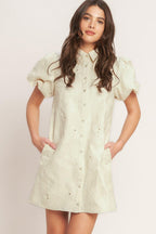 BREATHABLE WEAVE WOVEN MINI DRESS Flying Tomato